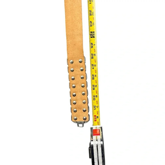 In Transit Soft Leather & Metal Waist Belt Grunge Western Belt Made in France main image 8